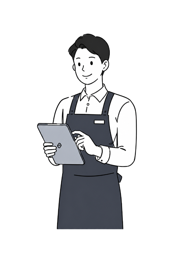 男性スタッフのイラスト